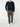 Distressed Crew-Neck Sweatshirt Navy Blue