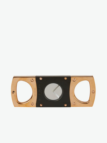 Elie Bleu Double Blade Cigar Cutter Two Tone Golden Rose