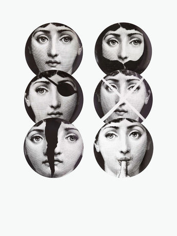 Fornasetti Wall Plates The Complete Collection ( Set of Six )