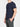 Organic Cotton Crew Neck Garment Dyed T-shirt Navy Blue | C