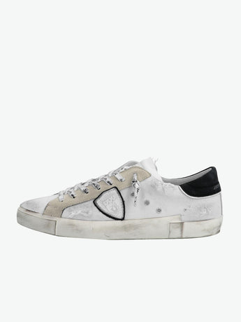 Philippe Model PRSX Low Man Vintage Blanc Noir | The Project Garments - A