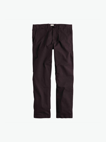 Regular Fit Cotton Blend Garment Washed Chino Pants Eggplant | A