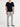 Crew Neck Cotton Distressed Indigo T-shirt | D