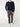 Distressed Crew-Neck Sweatshirt Navy Blue