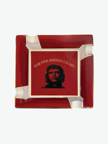 Elie Bleu Che Large Porcelain Ashtray Red