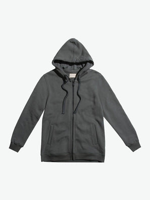 Organic Cotton Zip Up Hoodie Khaki | A