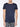 Silk Blend Double Crew Neck T-Shirt Navy Blue | B