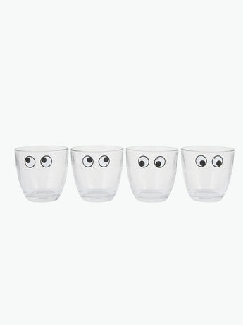 Anya Hindmarch Eyes Set of Four Duralex Glass Tumblers