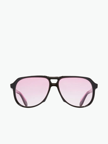 Cutler and Gross 9782 Aviator Sunglasses Black on Pink
