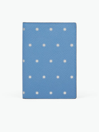 Smythson Passport Cover Stars Nile Blue